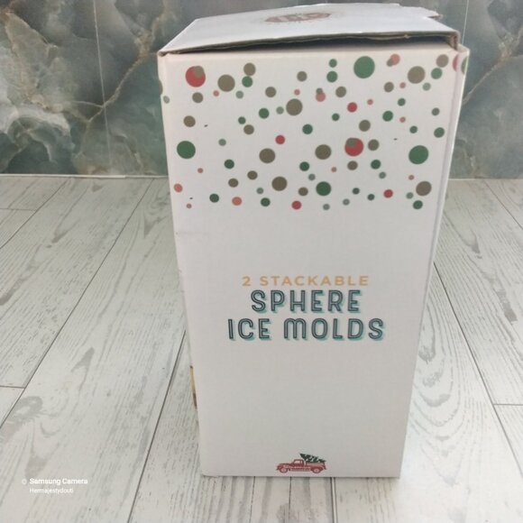 Gift Box Set Samsonico USA Ice Sphere Ball Stackable Silicone Freezor Molds NIB - Picture 4 of 5
